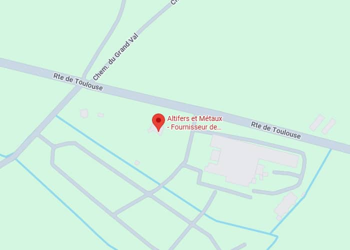 Altifers et Métaux : Localisation Route de Toulouse Plan de localisation de Altifers et Métaux situé sur la Route de Toulouse avec un marqueur rouge.